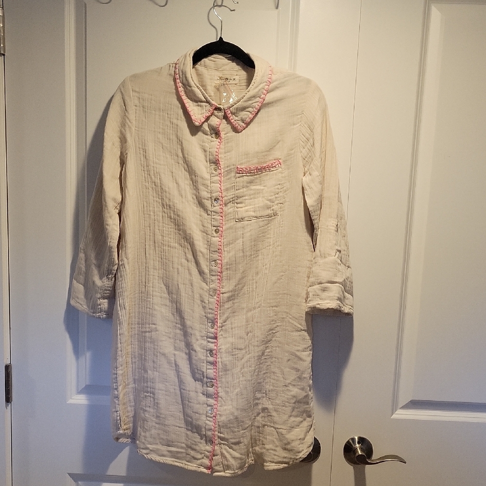 Natural Life Cream Button-Up Shirt